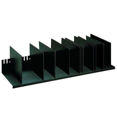 Casellario verticale con separatori rimovibili per armadi - nero - Paperflow
