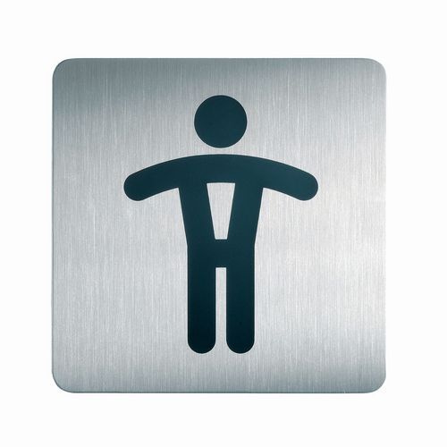 Pittogramma quadrato per toilette - Uomini
