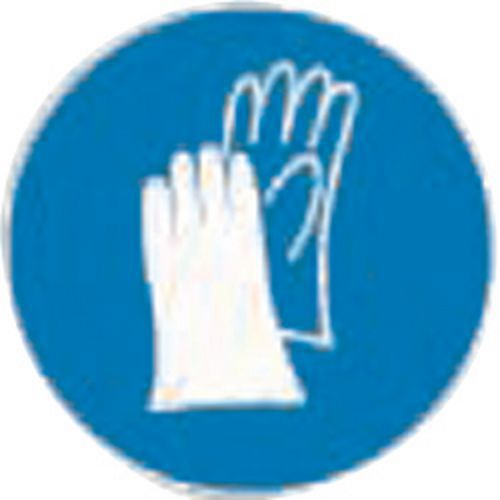 Cartello d'obbligo - È obbligatorio l'uso di guanti di sicurezza - Rigido