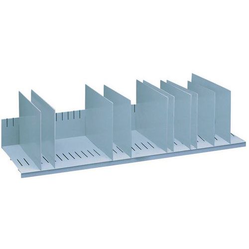 Casellario verticale con separatori rimovibili per armadi - grigio - Paperflow