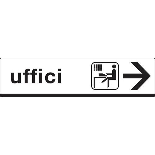 Cartello di indicazione - Uffici (con freccia a destra)