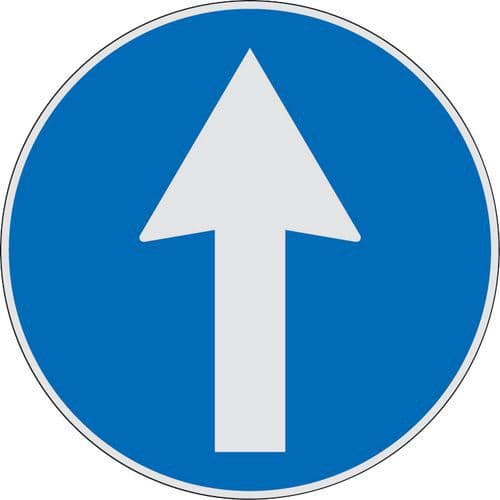 Segnaletica stradale - freccia - direzione obbligatoria girevole