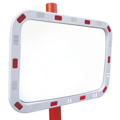 Specchio di sicurezza rettangolare - Via privata - Visibilità a 90° - Manutan Expert