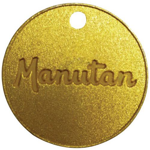 Gettone numerato da 001 a 100 ottone 30 mm (da 100) - Manutan Expert