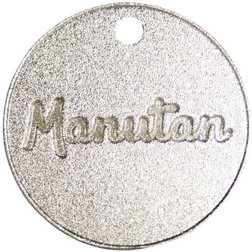 Gettone numerato da 001 a 300 - Alluminio 30 mm - 100 pezzi - Manutan Expert