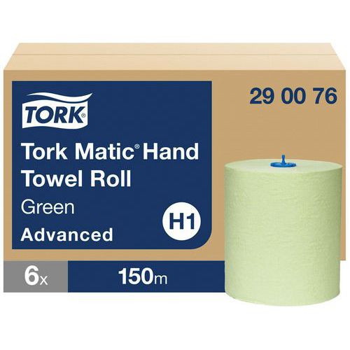Rotolo di asciugamani Tork Matic verde per H1