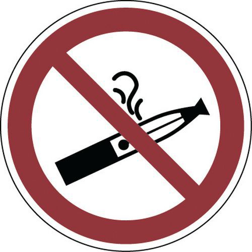 Cartello di divieto - Divieto di fumare sigarette elettroniche - Adesivo
