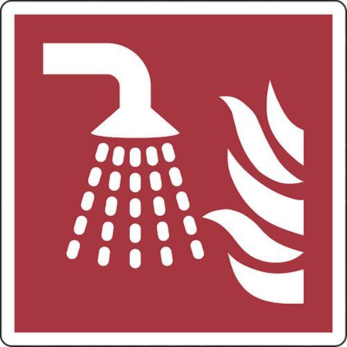 Cartello antincendio - Sistema estintore antincendio a nebbia d'acqua - Alluminio