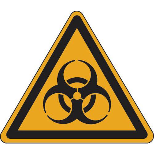Cartello di pericolo - Rischio biologico - Alluminio
