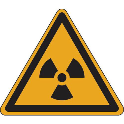 Cartello di pericolo - Sostanze radioattive o radiazioni ionizzanti - Alluminio