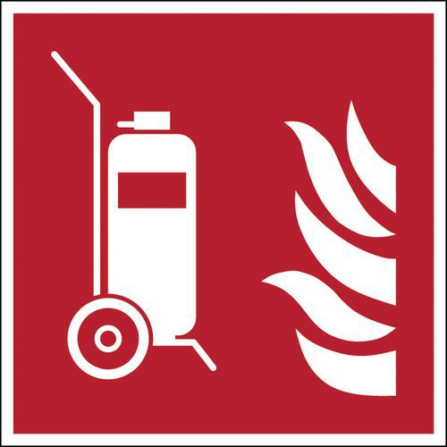 Cartello antincendio - Estintore su ruote - Rigido