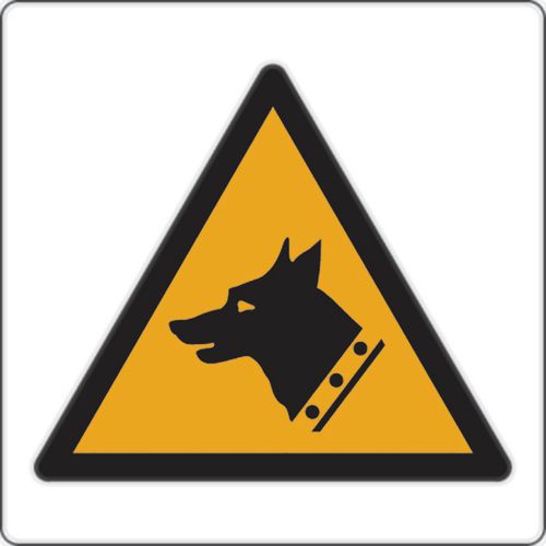 Cartello di pericolo - Attenzione cane da guardia - Alluminio