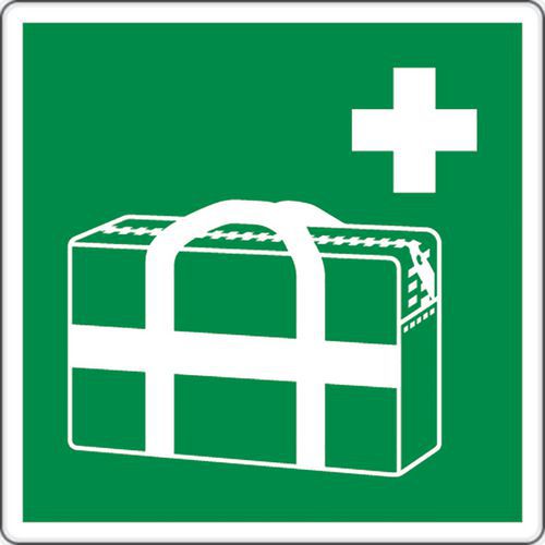Cartello di emergenza - Kit medico di pronto soccorso - Alluminio