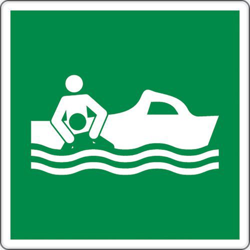 Cartello di evacuazione - Imbarcazione di salvataggio - Alluminio