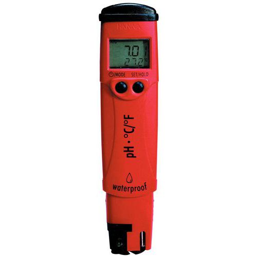 Misuratore di pH impermeabile con compensazione e visualizzazione della temperatura pHep 4