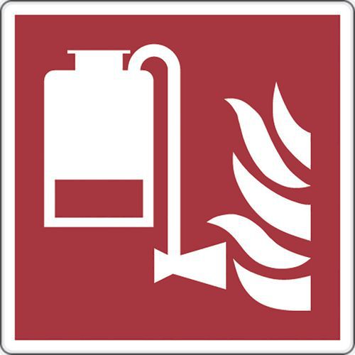 Cartello antincendio - Estintore portatile a schiuma - Alluminio