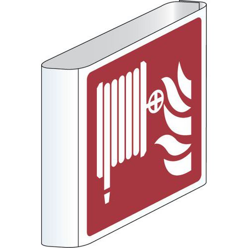 Cartello antincendio - Lancia antincendio (a bandiera) - Alluminio