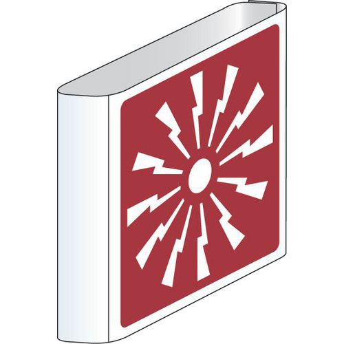 Cartello antincendio - Allarme antincendio (a bandiera) - Alluminio
