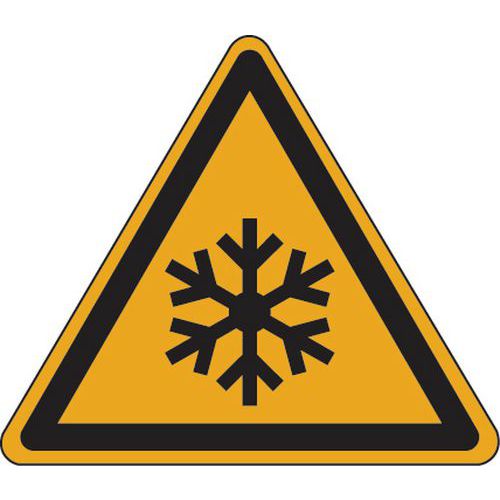 Cartello di pericolo - Basse temperature e ghiaccio - Alluminio