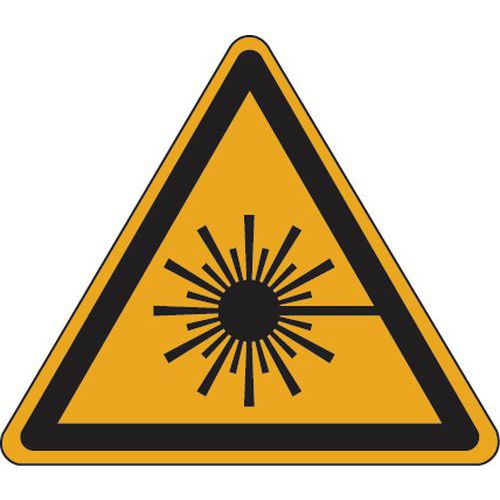 Cartello di pericolo - Irraggiamento laser - Alluminio