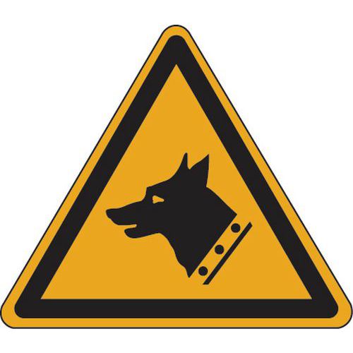 Cartello di pericolo - Attenzione cane da guardia - Alluminio