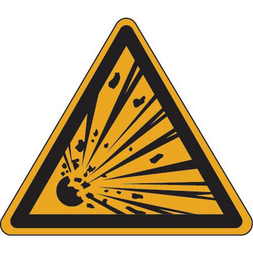 Cartello di pericolo - Materiali esplosivi - Alluminio