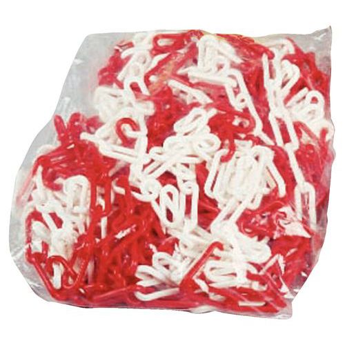Catena in plastica in sacco - Rosso/Bianco
