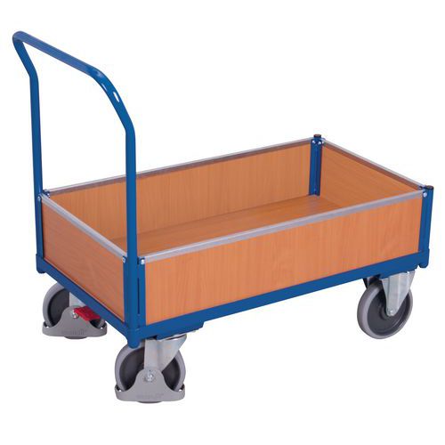 Carrello ergonomico con sponde basse in legno rimovibili - Capacità 400 e 500 kg