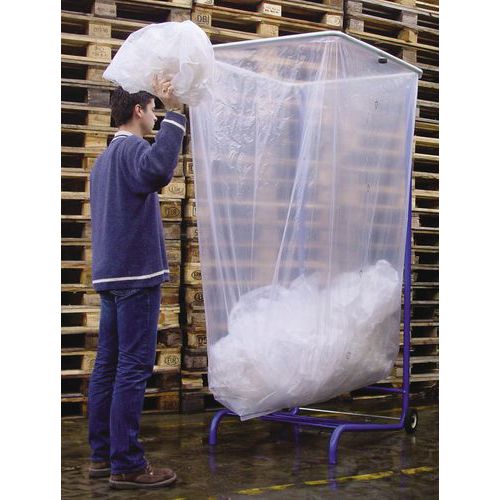 Sacco trasparente per contenitore per grandi volumi - Da 400 a 2500 L - Manutan