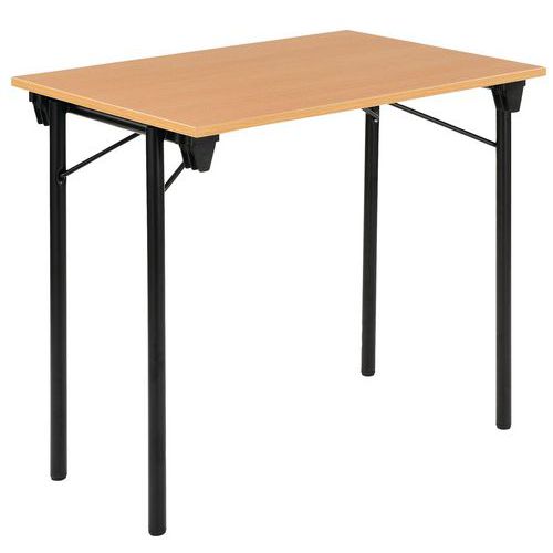Tavolo pieghevole Eco - faggio e nero - 80x60 cm
