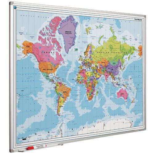 Cartina geografica magnetica del mondo 90x120 cm
