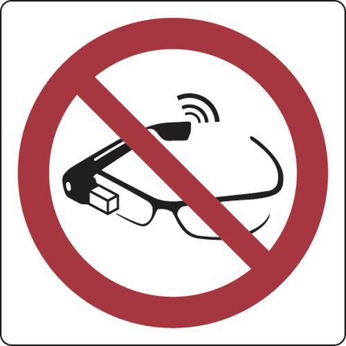 Cartello di divieto - Vietato usare occhiali smart