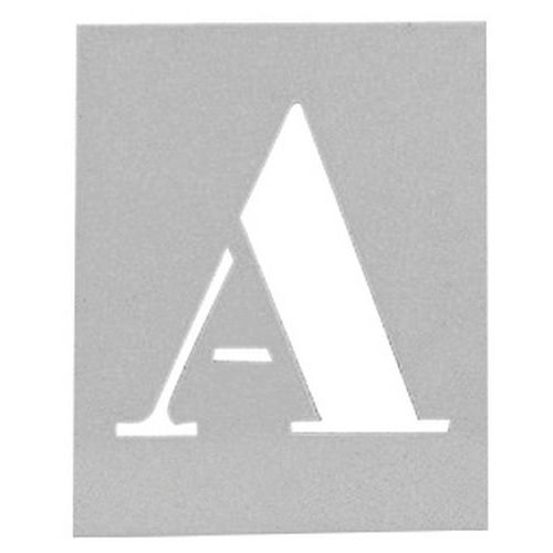 Stencil in alluminio - Kit di 26 lettere alfanumeriche