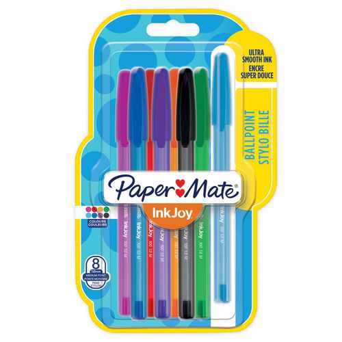 Lotto di 12 penne a sfera Inkjoy con cappuccio colori assortiti - Paper Mate®
