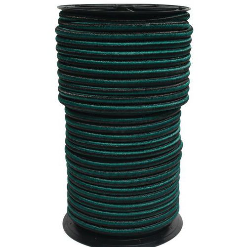Cavo elastico in bobina - Verde/nero