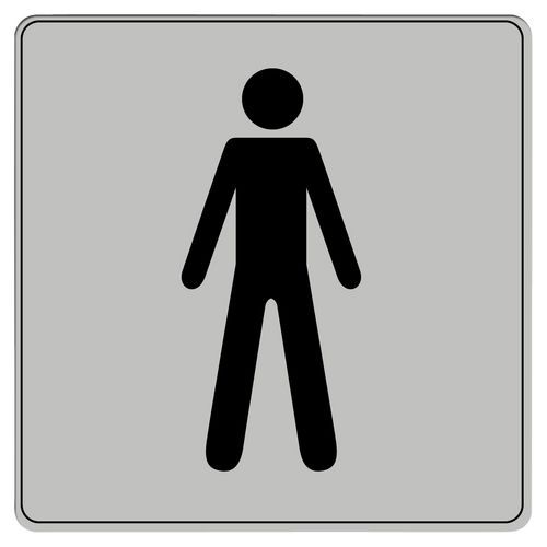Pittogramma in polistirene ISO 7001 - Toilette uomini