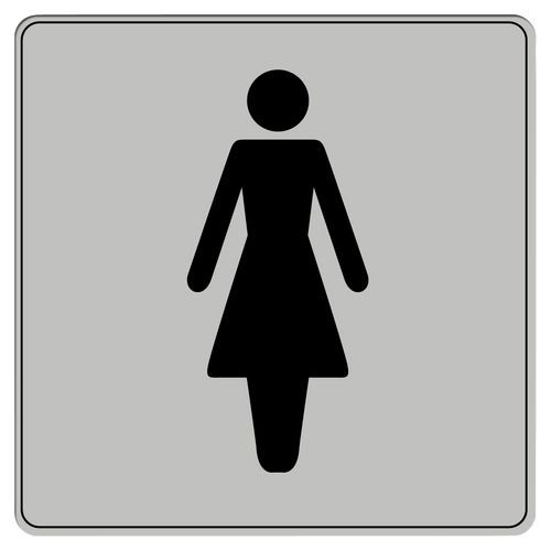 Pittogramma in polistirene ISO 7001 - Toilette donne