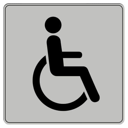 Pittogramma in polistirene ISO 7001 - Toilette persone disabili