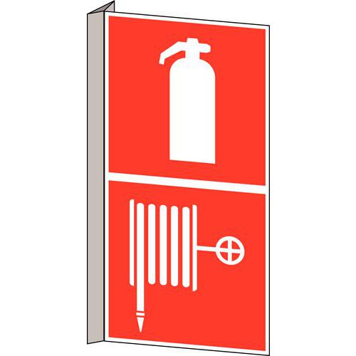 Cartello antincendio - Estintore e lancia antincendio - Rigido
