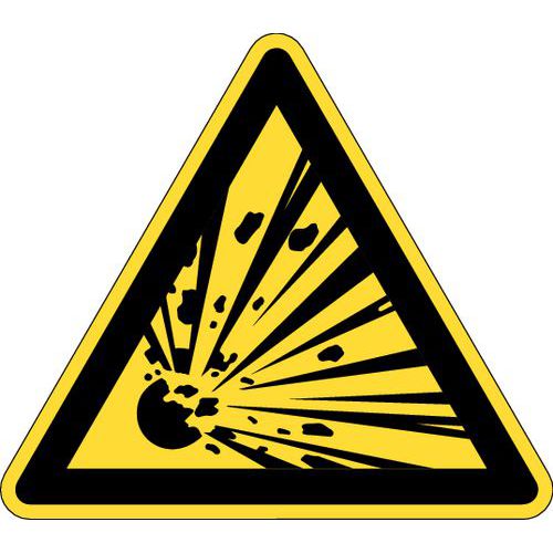 Cartello di pericolo - Pericolo, sostanze esplosive - Rigido