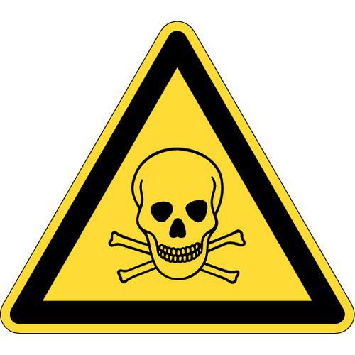 Cartello di pericolo - Pericolo, sostanze tossiche - Rigido