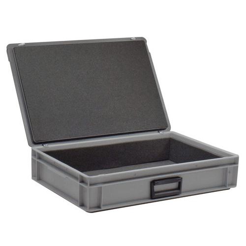 Contenitore a valigetta Rako con coperchio - Interno in espanso - Lunghezza 300 mm
