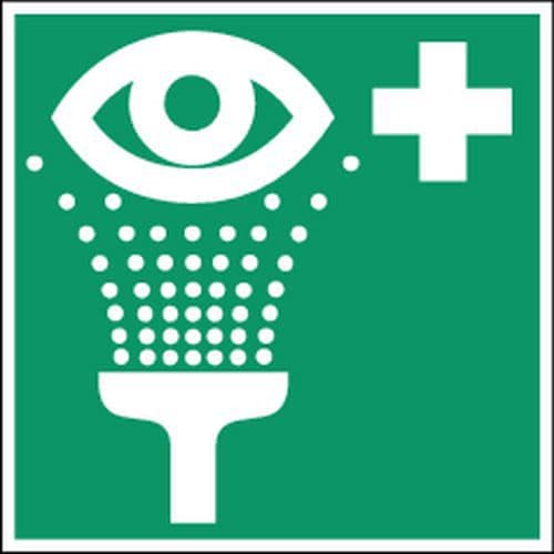 Cartello di evacuazione-emergenza Lavaggio occhi - Rigido