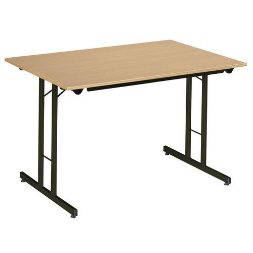 Tavolo pieghevole rettangolare - Gambe laterali - L 160 cm