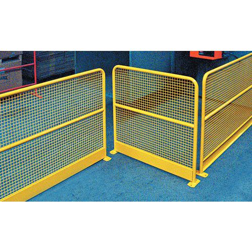 Barriera di protezione a rete con zoccolo - Giallo RAL 1023
