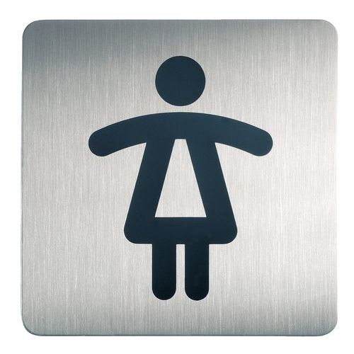 Pittogramma quadrato per toilette - Donne