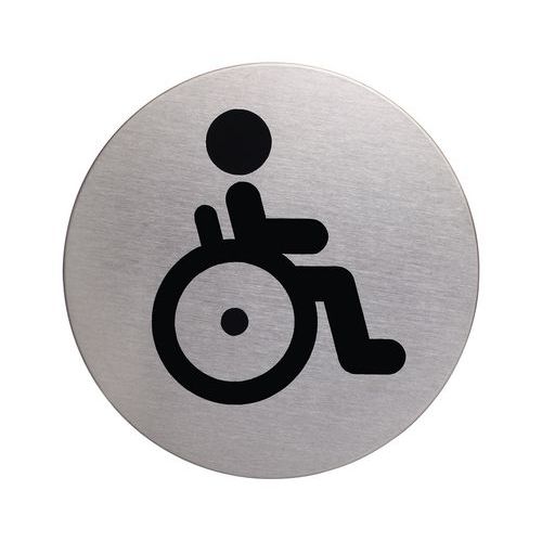 Pittogramma tondo 83 mmØ - Disabili - Durable
