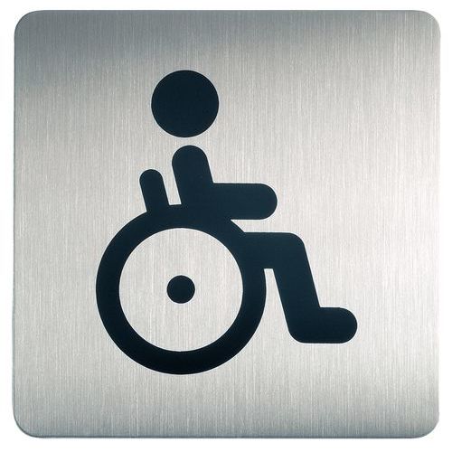 Pittogramma quadrato per toilette - Disabili