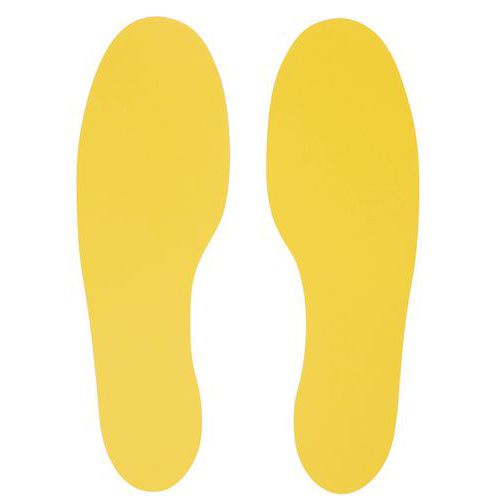 Adesivo per marcatura a terra 10 piedi 300x100 mm giallo - Manutan Expert