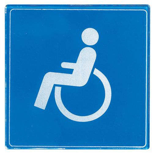 Pittogramma in plexiglas quadrato - Disabili